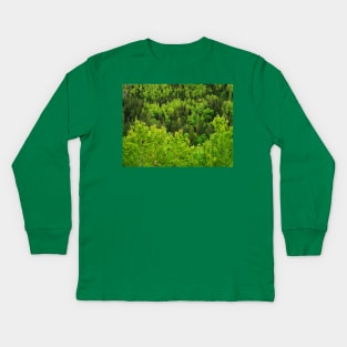 Spring forest texture Kids Long Sleeve T-Shirt